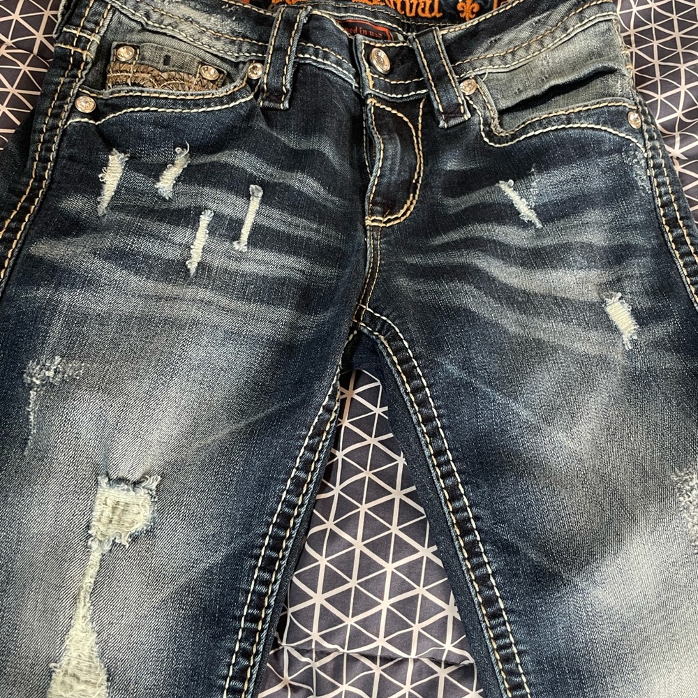 Rock Revival Distressed Skinny Jeans